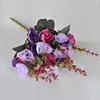 Decorative Flowers 1PC Korean Style Bride Hand Holding Flower Bouquet Simulation Rose Decoration Pictures Pography Props DIY Decor