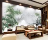 壁紙CJSIRカスタム壁紙シンプル中国の竹のムードインク風景テレビ背景の壁リビングルーム寝室の壁画3D