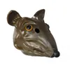 Rat Latex Mask Animal Mouse Headcover Headgear Novelty Costume Party Rodent Face Cover Props For Halloween L220530