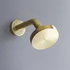 Brushed Gold Bathroom Fixture Waterfall Restroom Bath Shower Faucets Set Wall Mounted Brass Rain Shower Faucet Mixer Set