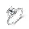Rings Rings Attagems 2023 Brand 18k 14k 10k 10k Gold Gold Moissanite Ring Round Round 3.0ct for Women Birthday Diamond Wedding Gift