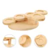 Dinnerware Sets Snack Shelf Dessert Serving Tray Cake Wooden Sushi Showing Display Stand Restaurant Container Creative