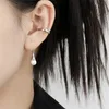 Nouveau 925 boucles d'oreilles à clip de perle en argent sterling nul sans piercings