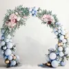 Decorative Flowers 2Pcs Wedding Arch Flower Swag Artificial Rose For Window Table Home Decor Reception Backdrop Fake Leaves Door Wreath