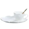 Cups Saucers Bone China Flower Petal Relief European Ceramic Coffee Cup Plate 3D Tea Dim Sum