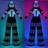 Robot LED Stilts Walker LED Light Robot Costume Clothing Event kryoman Costume led disfraz de robot3105