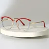 새로운 스프링 레그 프레임 미러 패션 컬러 일치하는 TR90 안티 블루 라이트 안경 근시 안경 프레임