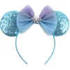 Kids Girls Cute Mouse Ears Hoop Headwear Shiny Sequins Animal Ears Headband Headdress Cosplay CostumeZZ