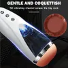 Masturbators Realistic Tongue and Mouth Male Masturbator Cup Vagina Blowjob Sex Machines Toy for Men Blowjob Vibrating Stroker 230810