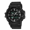 腕時計の男性の防水デュアルディスプレイアナログデジタルLED電子リストウォッチ豪華な時計