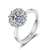 Luxus TIFF Modemarke Schmuck Neuer Kwai Sang Diamond Moore Ring t Home Six Claw 1 Ca Pt950 Live -Paar Mädchen Hochwertiger Accessoire Ring