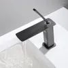 Bathroom Sink Faucets Boonion Gun Grey Brass Basin Mixer Tap Single Handle & Cold Hole Nordic Style