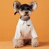 Hundkläder lyxkläder för hund mode hund vit skjorta husdjur kläder för små medelstora hundar kappa Yorkies chihuahua bulldogs b1342 230810