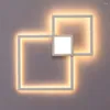 Wall Lamp Square Decoration Led Living Room Bedroom Background Tv DIY Lighting Bulbs 110-240v 20w 24w Sconces