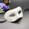 Halloween Props Prom Black Mask Half Face Взрослый белый сгущенные глаз Маски мужчины ретро -рождественские принадлежности HKD230810