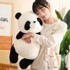 Stuffed Plush Animals 25-70CM Stuffed Soft Panda Plush Toys Lovely Rabbit Fur Giant Panda Plushie Cushion Sleeping Dolls for Kids Baby Gifts