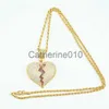 Collares colgantes personalidad forma de corazón roto colgante macho y femenino corazón roto hip hop collar de rap j230811