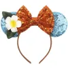 Kids Girls Cute Mouse Ears Hoop Headwear Shiny Sequins Animal Ears Headband Headdress Cosplay CostumeZZ