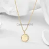 Pendanthalsband N0127 Simple Women's Round Card Diamond Necklace Ins Style Necklace Overlay CLAVICLE CHAMIT SMEEXKE J230811