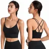 Women's Shapers Thin Strap Crossing Beauty Back Yoga Sports Bra Quick-Drying Shockproof Running Workout Exercise Underwear European And