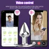 Vibradores App Vibrator Dildo Butt Plug Toy Sex Toy for Woman Men Massager Controle remoto de aço inoxidável Anal adulto 230811