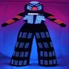 Robot LED Stilts Walker LED Light Robot Costume Clothing Event kryoman Costume led disfraz de robot3105