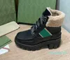 Jesienne zimowe buty martin skórzane koronkowe mężczyźni Sneaker 100% Cowhide Casual Woman But Modna platforma Trenery Grube Dno High Top Designer Buty