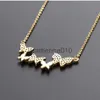 Pendant Necklaces Korean Light Luxury Zircon Butterfly Pendant Necklace for Women's Fashion Cool Style Individualized Temperament and Collar Chain J230811