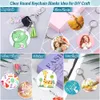 Keychains Lanyards 240PCS Round Acrylic Keychain Set Acrylic Clear Circle Discs Keychain with Leather Tassel Jump Rings DIY Keyring Articles Craft 230810