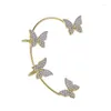 Backs Earrings Fairy Butterfly Non-perforated Women's Sparkling Zircon Earsleeves Clip