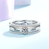 ウェディングリングXiaojing 925 Sterling Silver Custom Birthstone Engraved Name女性用のユニークなデザインフィンガーリングパーソナライズされたジュエリー230811