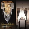 Vägglampa lyx K9 Crystal LED Gold/Silver Living Modern Bedside Restaurant Fashion Lights
