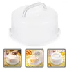 Storage Bottles Cake Carrier Box Container Cupcake Holder Round Keeper Transport Pie Containers Lid Handle Plastic Saver Stand Muffin