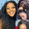 Человеческие Chignons 13x4 Deep Wave Lace Frontal Front Hair S для женщин, бразильский натуральный Remy 4x4 Clre Baby 230811