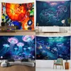 Tapestries تخصيص المناظر الطبيعية المناظر الطبيعية الجدار المعلقة قناديل البحر ديكور Kawaii الغرفة ديكور جدار الجدار