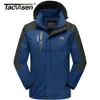 Men's Jackets TACVASEN Spring Outdoor Outer Shell Hiking Jacket Men's Hooded Trekking Coat Windbreaker Waterproof Mountain Work Jacket Outwear J230811