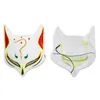 PVC Halloween Clubing upplyst Kitsune Fox Led Mask DIY Costume Rave Cosplay EDC Party Masks HKD230810