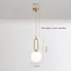 Pendant Lamps Modern Nordic LED Lamp Gold Glass Hanging Lights Dining Room Luxury For Kitchen Bedside Chandeliers Decoration