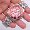 Armbandsur lyx 40 mm automatisk rörelse steril ratten safir glas lysande pärla rostfritt stål herrmaskiner