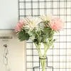 Decorative Flowers Imitation Single-head Flocked Home Decoration Top Grade Artificial Flower Wedding DIY Wreath Sheets Handicrafts