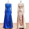 Urban Sexy Dresses Elegant Mermaid Satin Evening Night Dress for Women 2023 O Neck Longeepes Beads Sequin Formal Prom Wedding Party Gowns 230810