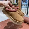 Womens Tazz Chinelos Tasman Slides 10A Couro Genuíno de Alta Qualidade Lã Luxurys Austrália Inverno Designer Botas Sandálias Mulheres Plataforma Designer Sapatos Size35-44