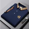 High End Hafted z krótkim rękawem bawełniana koszulka polo Men S Shirt Korean Fashion Clothing Summer Luxury Top