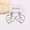 Boucles d'oreilles de luxe de styliste, Double lettres, chaîne en cuir, marque pour femmes, fête de mariage, fiançailles, cadeau pour amoureux