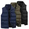 Men's Vests Trendy Sleeveless Coat Solid Color Cold Proof Super Soft Pure Pockets Waistcoat
