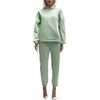 Women's Two Piece Pants 2 Solid Color Hooded Sweater Casual Suit Oversized Suits For Women Office Womens Wide Leg Overall Snow