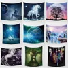 Tapestries Beauty Patterns Wall Art Tapestry Murals Rectangular Wall Hanging Tapestry Horse and Space Station Mirror Wall Art Tapestry R230810