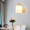 Wall Lamp Modern Copper Plated Brass Light Sconce For Restaurant Living Room Bedside Porch Hallway Fixtures