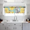 Kurtyna stokrotka alpaca urocza tiulowa kuchnia Małe okno Valance Sheer krótka sypialnia salon wystrój domu Drapy Drapes