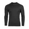 Men's TShirts Heavy 240GSM Interlock 100 Australia Merino Wool Henry Shirt Long Sleeve Top Clothing Collar 230810